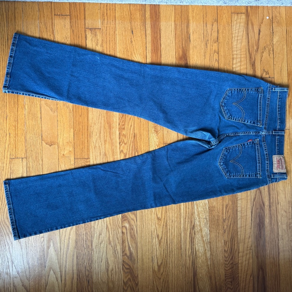 Levi's Vintage Jeans Women’s 10L Blue Denim 550 Classic Relaxed Boot Cut Stretch - Picture 3 of 11